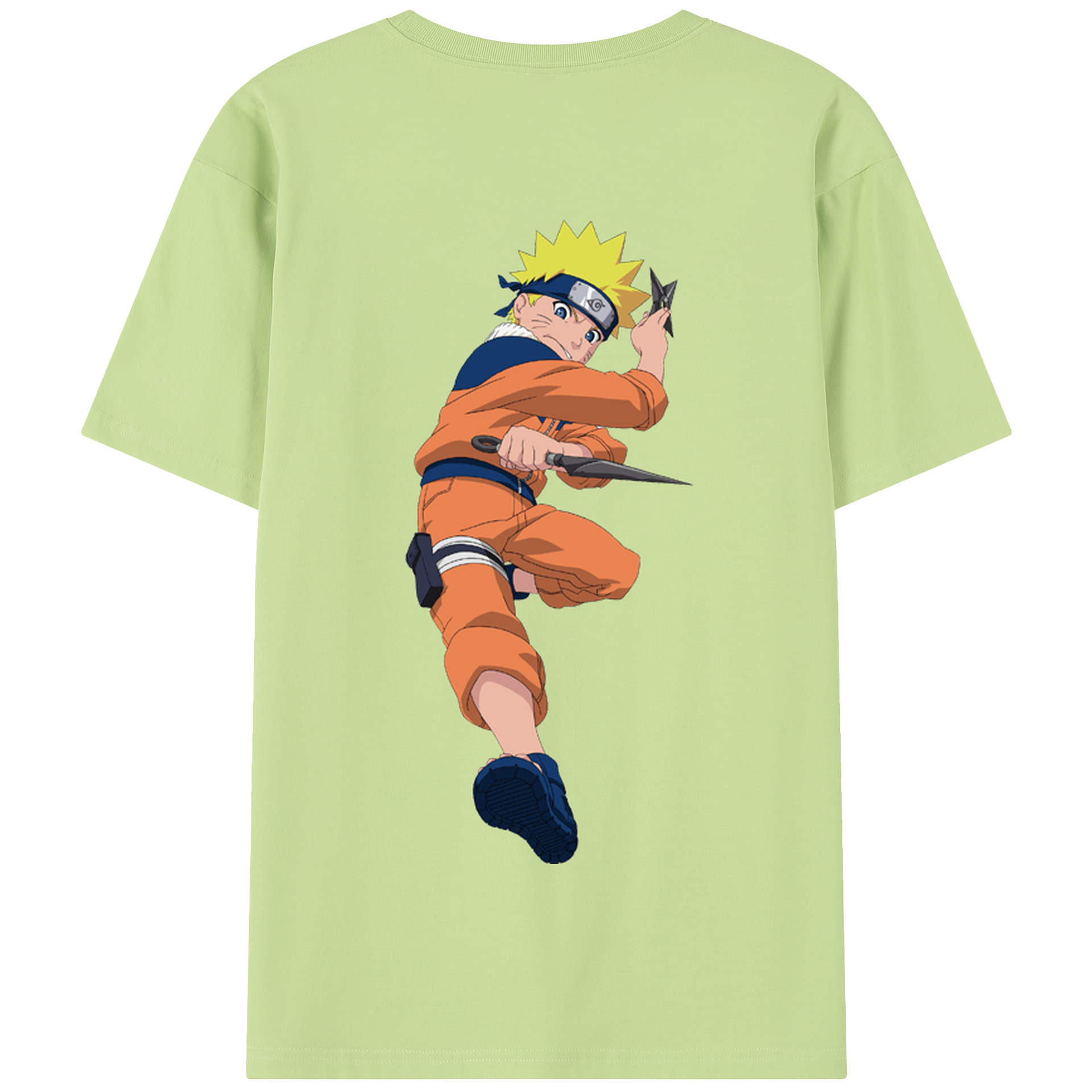 （画像用） NARUTO -ナルト- うずまき ナルト Uzumaki Naruto 綿100％半袖Tシャツ（背面プリント）